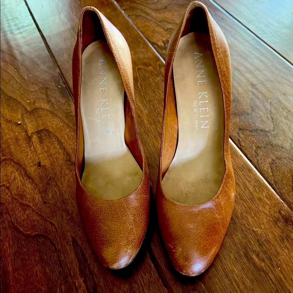 Anne Klein Women’s Heels Pumps, Brown Size 7M- All Leather- Great Condition